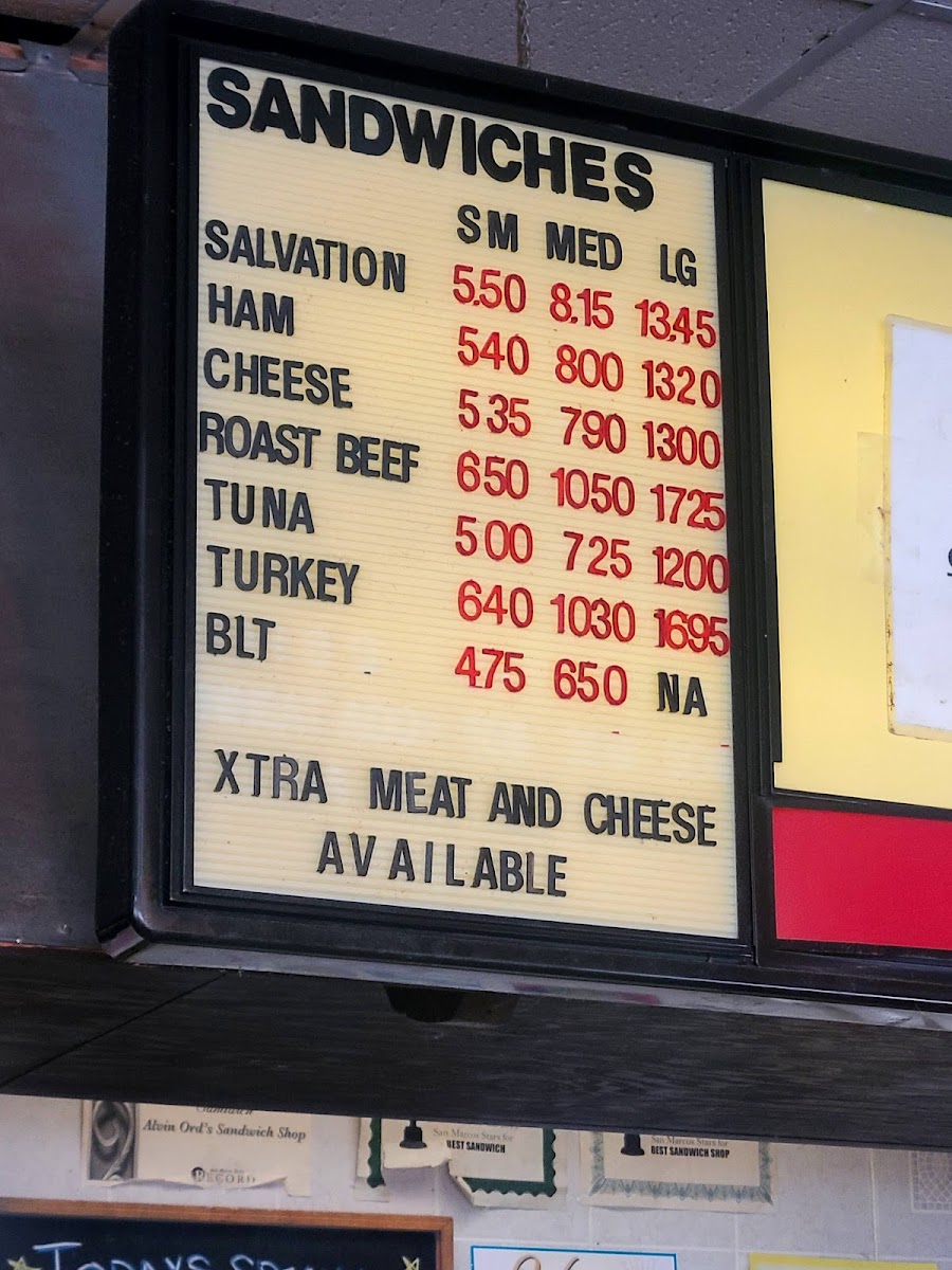 Alvin Ord's Menu - Image 2